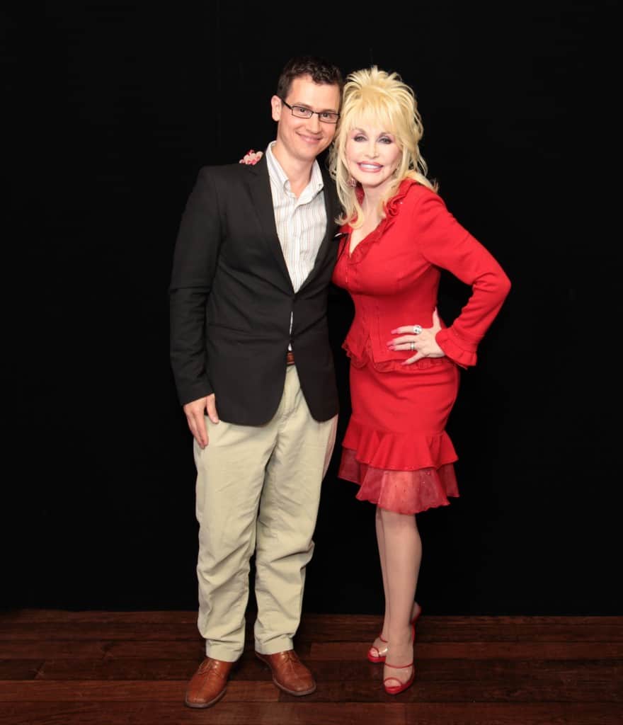 Me and Dolly! Event photographer, Julian Haber, posing with Dolly Parton