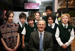 Marc Garneau helping kids reach for the stars
