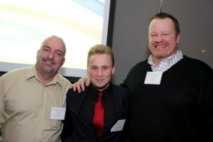 Carl Mainguy & Robert Sears of Kurling for Kids, Yehonatan Naidich (center)