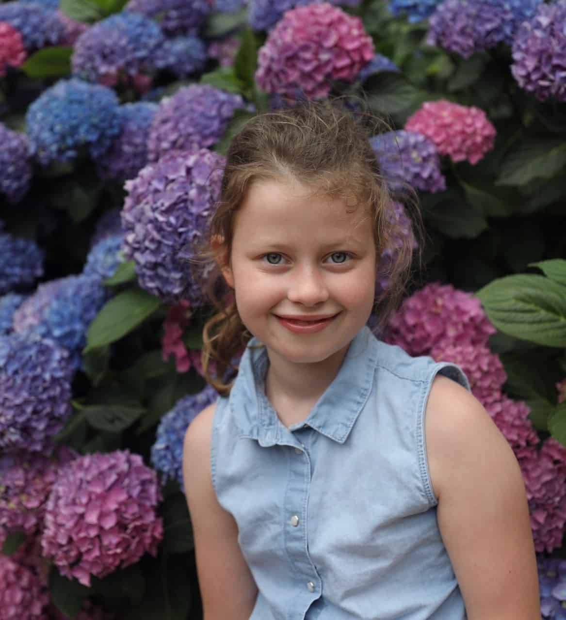 Girl with flowers