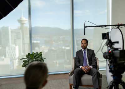 Corporate video view from behind the scenes