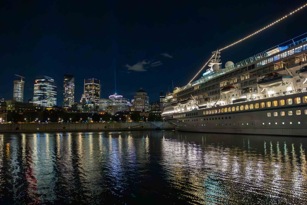 CREDIT Julian Haber-20240926-602A7596-Enhanced-NR View from the water of Old Port of Montreal at night