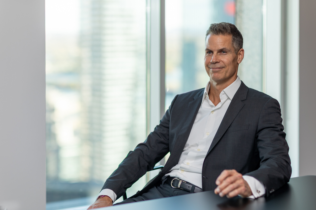 CEO Portrait of Paul Pathé, CEO Fednav, taken at his desk in Fednav's downtown Montreal headquarters by Julian Haber