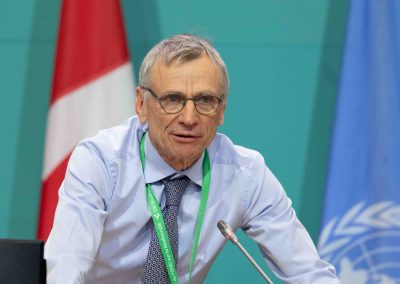 A senior member of the European Union delegation addressing the UN COP15 plenary in Montreal, photo by Julian Haber.