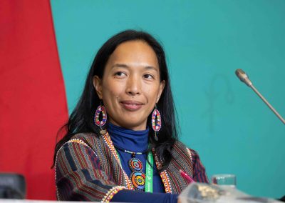 An Indigenous leader and delegate participating in the UN COP15 Biodiversity Conference, photo by Julian Haber.