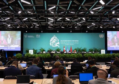 Plenary session and international delegates at UN COP15 Montreal