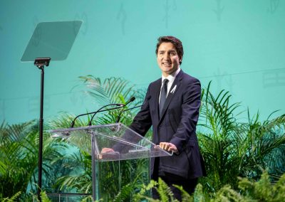PM Justin Trudeau at the UN Biodiversity Conference in Montreal, photo by Julian Haber.