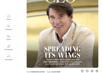 CEO portrait of Yves Lalumière for CEO Magazine cover, photo by Julian Haber.